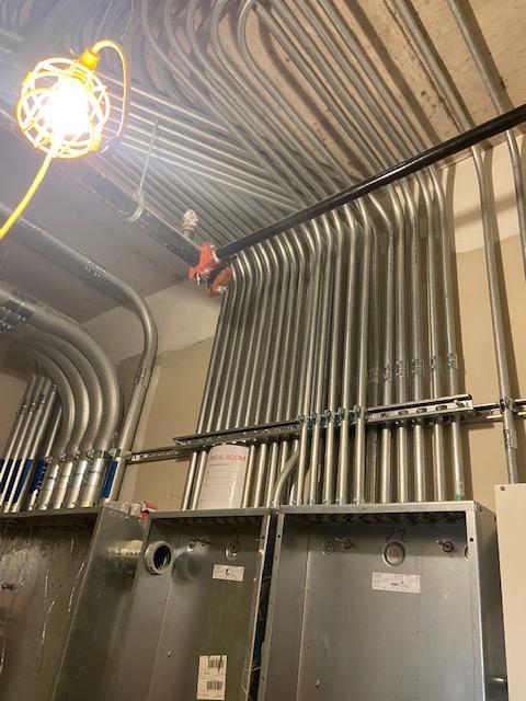 Mechanical room conduit bundles